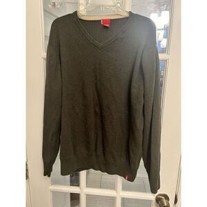 LEVI'S Army Green V Neck Jumper size L Mens Outerwear Outdoors Menswear.     T